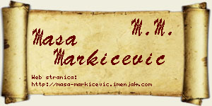 Maša Markićević vizit kartica